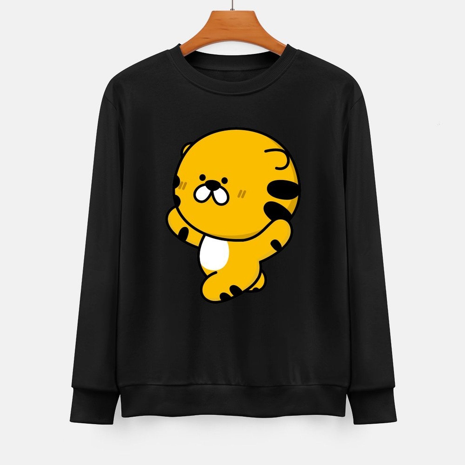 Front Patterned Long Sleeve TopMidweight Sport